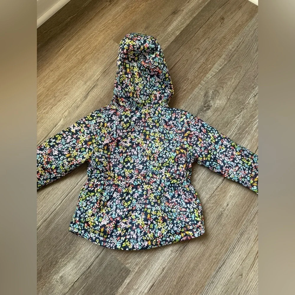 Carters Floral Jacket Hooded Coat Warm Multi Color Blue Pink Toddler Size 2T